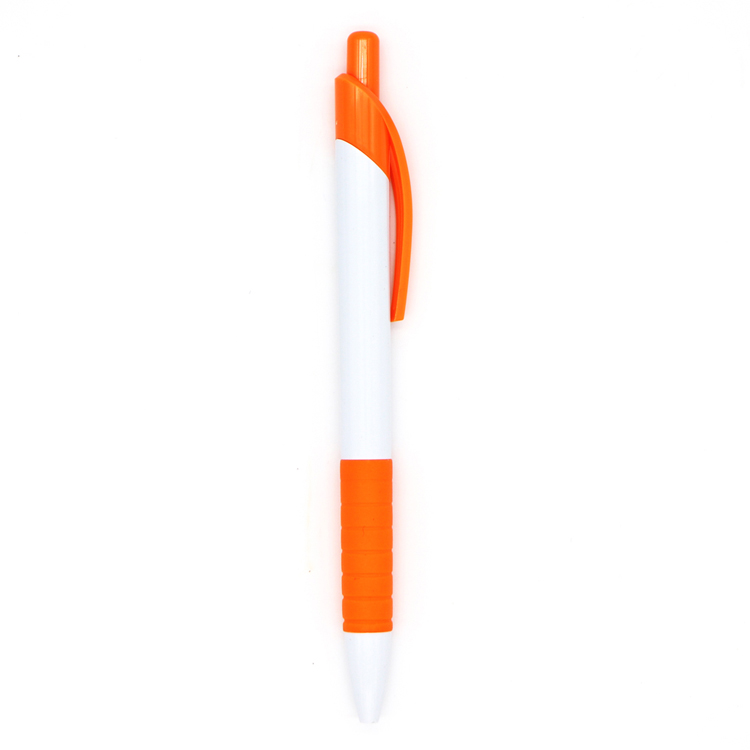 Promotional cheap colored  plastic push ballpoint pen customized company logo